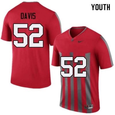 Youth Ohio State Buckeyes #52 Wyatt Davis Throwback Nike NCAA College Football Jersey Copuon ASC8644JN